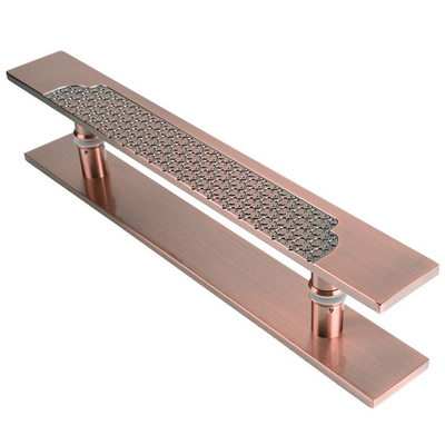 Custom Aluminum Alloy Door Handle Engraving Love Antique Bronze Hairline Finish