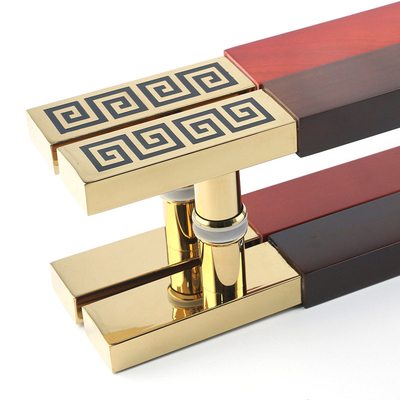Gold Color 304 Stainless Steel Handle For Door Mirror Etched Finish