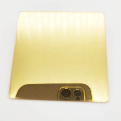 Gold Color Stainless Steel Sheets Super Mirror PVD Plating Titanium Colored Decoration Metal