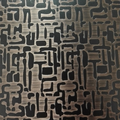 Waterproof Elevator Stainless Steel Sheet 304 Mirror Finish Gold Etched