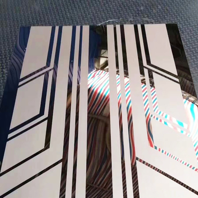 304L Stainless Steel Etching Sheet Color Mixed 2mm Elevator Decorative