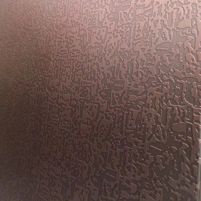 Mirror Rose Gold Black Colored Stainless Steel Sheet 304 Inox Metal Etched Plates