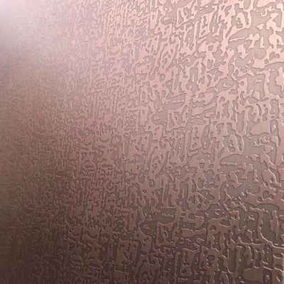 Mirror Rose Gold Black Colored Stainless Steel Sheet 304 Inox Metal Etched Plates