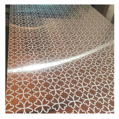 Golden Metal Etching Mechanical Carbon Stainless Steel Sheet Scratch Resistant
