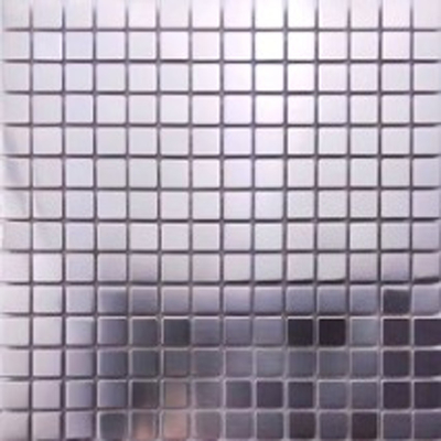 Hairline Or Mirror Finish Small Square Silver Mirror Stainless Steel Mosaic Tile