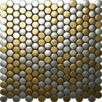 Hairline Or Mirror Finish Small Square Silver Mirror Stainless Steel Mosaic Tile