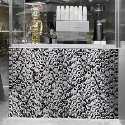 Customized Size Stainless Steel Mosaic Tiles For Restaurant Interior Design