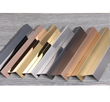 1.0mm Stainless Steel L Channel Trim PVD Vacuum Plating Titanium