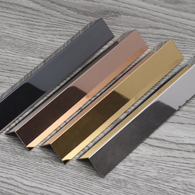 1.0mm Stainless Steel L Channel Trim PVD Vacuum Plating Titanium