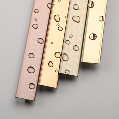 Manufacturer Shaped Metal Brushed Molding Listello Series Stainless Steel Tile Edge Trim Line For Wall External Corner