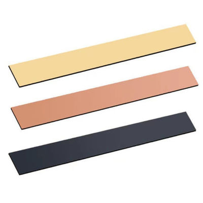 Customized Rose Gold Beadblasted 304 Stainless Steel Skirting Baseboard For Hotel