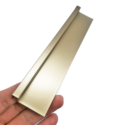 304 Polished Champagne Gold Color Sandblasted Custom Stainless Steel Trim For Ceramic Decoration