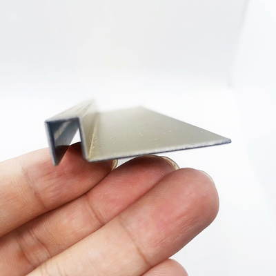 304 Polished Champagne Gold Color Sandblasted Custom Stainless Steel Trim For Ceramic Decoration