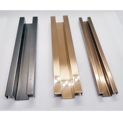 Rose Gold Color Sandblasted Finished 304 Special-shaped Stainless Steel Trim For Tile Wall