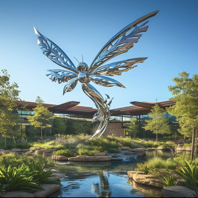 Factory Wholesalers Custom Outdoor Garden Home Decoration Modern Style Metal Crafts Stainless Steel Sculpture