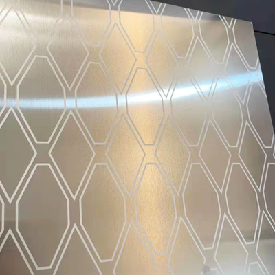 Acid Etching Hairline Gray Stainless Steel Sheet PVD Plating Titanium Elevator Door Panels