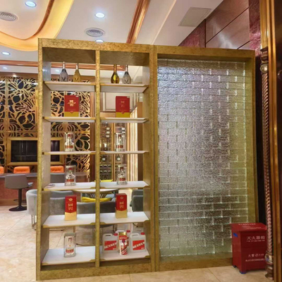 Luxury Constant Temperature Display Cabinet Partition Stainless Steel Metal Wine Cabinet With Glass Door For Club