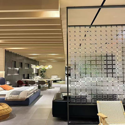 Color Glass 316L Construction Metal Stainless Steel Partition Screen For Dividers