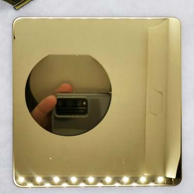 Anti Fingerprint 304 Mirror Finish Stainless Steel Sheet Brass Plated Sheet Metal 8k