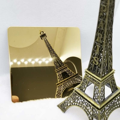 Anti Fingerprint 304 Mirror Finish Stainless Steel Sheet Brass Plated Sheet Metal 8k