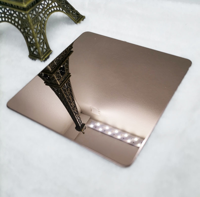 8k Mirror Bronze Stainless Steel Sheet 1219*2438 1219*3048
