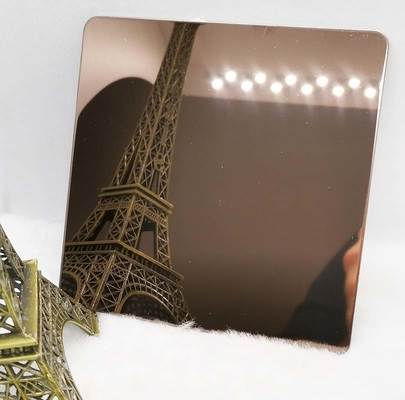 8k Mirror Bronze Stainless Steel Sheet 1219*2438 1219*3048
