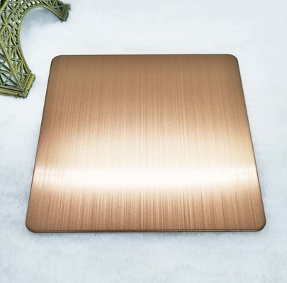 SUS316 Bead Blasted Stainless Steel Sheet Red Copper Decorative 1219*4000