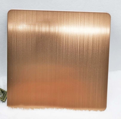 SUS316 Bead Blasted Stainless Steel Sheet Red Copper Decorative 1219*4000