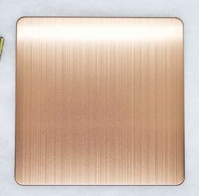 SUS316 Bead Blasted Stainless Steel Sheet Red Copper Decorative 1219*4000