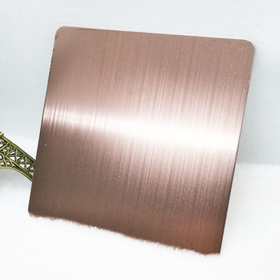 Hairline Bead Blasted Finish Colored Stainless Steel Sheet 8ft Wearproof