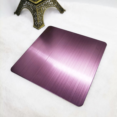 1219mm Colored Stainless Steel Sheets Rose Red SS 304 Hairline Finish