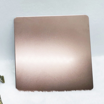 Sand Blasted  Bronze Color Stainless Steel Sheet PVD Plating Titanium