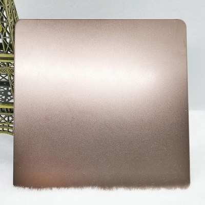 Sand Blasted  Bronze Color Stainless Steel Sheet PVD Plating Titanium