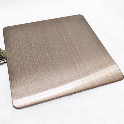 AISI 201 202 Colored Stainless Steel Sheet Moire Hairline Red Copper Plate 150*300cm