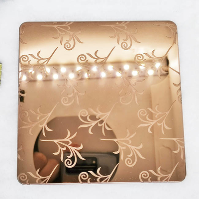 0.75mm Colored Etching Stainless Steel Sheets 10 ft For Elevator Decorative