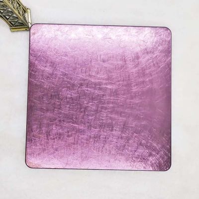 ราคาดี การสั่นสะเทือนของไข่มุก Rose Red แผ่นสแตนเลส Antiwear PVD BV ออนไลน์