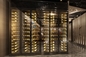 ตู้แช่ไวน์ SS ชุบ PVD ทองเหลืองทองกุหลาบ 2 ประตูตู้เย็นแสดงไวน์สแตนเลสควบคุมอุณหภูมิ