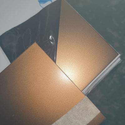 ราคาดี 316L PVD แผ่นเหล็กสแตนเลสพ่นทรายสีทองแดงแดง 1000 * 2000 มม ออนไลน์