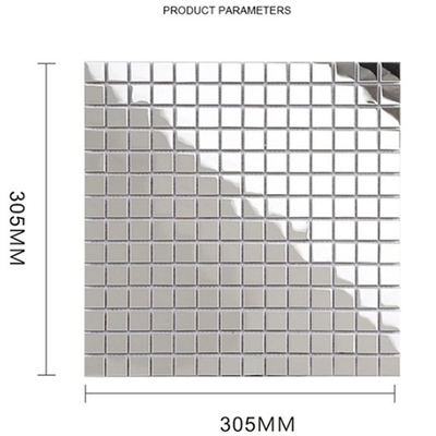 Hairline Rectangle Metal Stainless Steel Mosaic Tiles Backsplash Wearproof