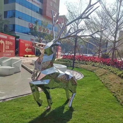 ISO Animal Mirror Polished Stainless Steel Sculptures Silver
