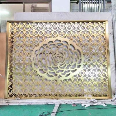 ราคาดี แปรงเส้นผมสีดำสีโรสโกลด์บรอนซ์การออกแบบรูปแบบการวาดภาพแนวนอนแผงแบ่งพาร์ติชันหน้าจอสแตนเลส ออนไลน์