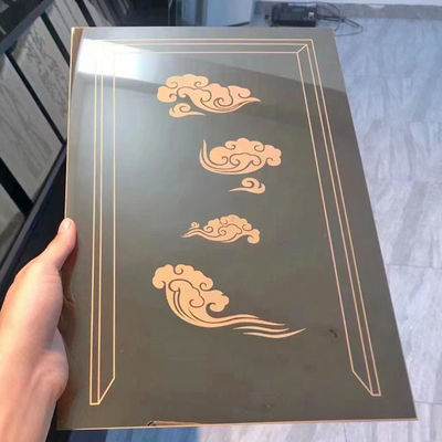 ราคาดี กำหนดเองตัวอย่างขนาดเล็กแกะสลักสีดำแผ่นสแตนเลส ออนไลน์