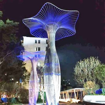 ราคาดี 316l เห็ดโลหะประดับสวนประติมากรรมความทนทานต่อการเกิดสนิม ออนไลน์