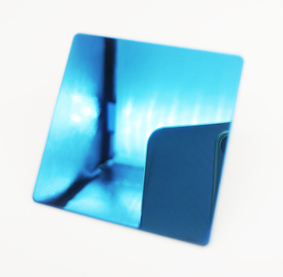Colored Stainless Steel Sheet 8K Blue Color for Hotel KTV Interior Decoration Anti-fingerprint Coating