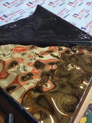 ราคาดี 4X8feet 8K Mirror Ti-Gold แผ่นสแตนเลสระลอกน้ำสำหรับตกแต่งเพดาน ออนไลน์