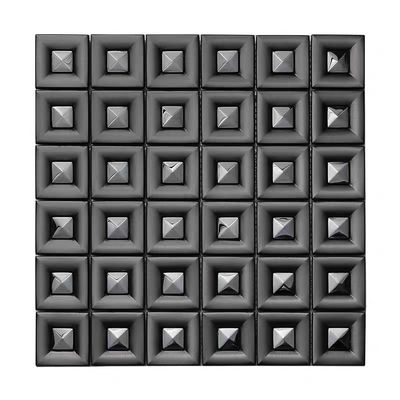 ราคาดี 304 Luxury Square Black Art Metal Stainless Steel Mosaic กระเบื้องตกแต่งผนังห้องนั่งเล่น TV Background Wall ออนไลน์