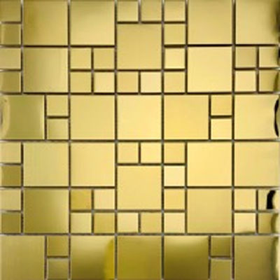 ราคาดี 48 * 48 มม. โมเสกโลหะสี่เหลี่ยมสแตนเลสที่สวยงามสำหรับตกแต่งบ้านห้องอาหารในโรงแรม ออนไลน์