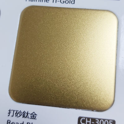 ราคาดี สีทอง สีบีดบลาสติ้ง สีบรูช ปลาย 304 การตกแต่ง สแตนเลสแผ่นด้วย Anti fingerprint ออนไลน์