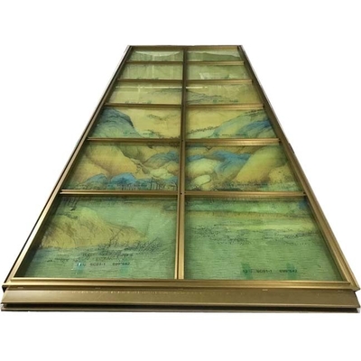 ภาพลักษณะภูมิทัศน์หรูหราเบา สแตนเลส Screen Partition Glass Image Room Divider