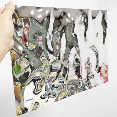 ราคาดี 304 ความหนา 1.5MM กระจกคลื่นน้ําคลื่น Pvd สีผงผึ้ง ออนไลน์